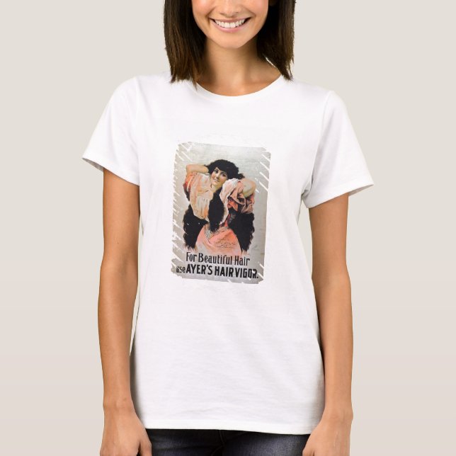 Camiseta "Para Cabelo Bonito Utilizar Vigor do Cabelo de Ay (Frente)