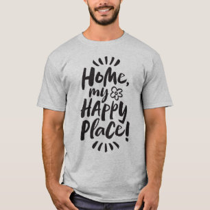 Camiseta PARA CASA, meu Lugar Feliz! Proteção no Local -
