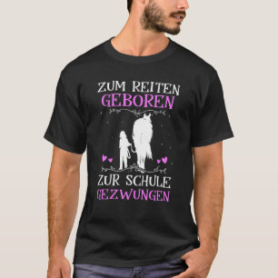 Camiseta Para Cavalos Nasceres Andando Meninas Crianças Cav