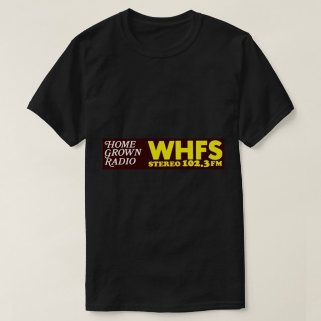 Camiseta PÁRA-CHOQUE da estação de rádio do Alternativo WHF (Frente do Design)