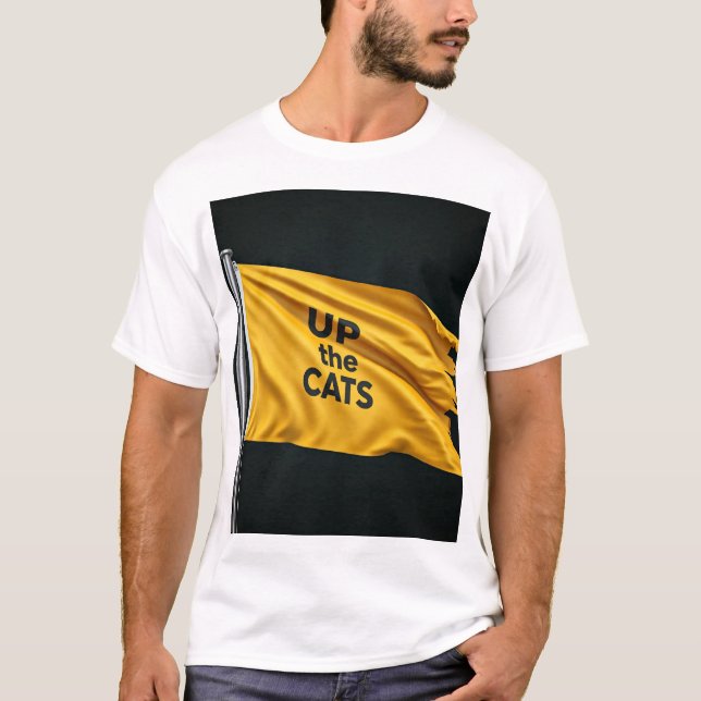 Camiseta Para cima do T-Shirt Cats (Frente)
