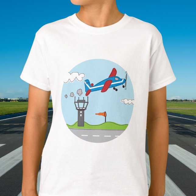 Camiseta Para Cima E Para Fora! Avião Cinto Para Pequenos A (Criador carregado)