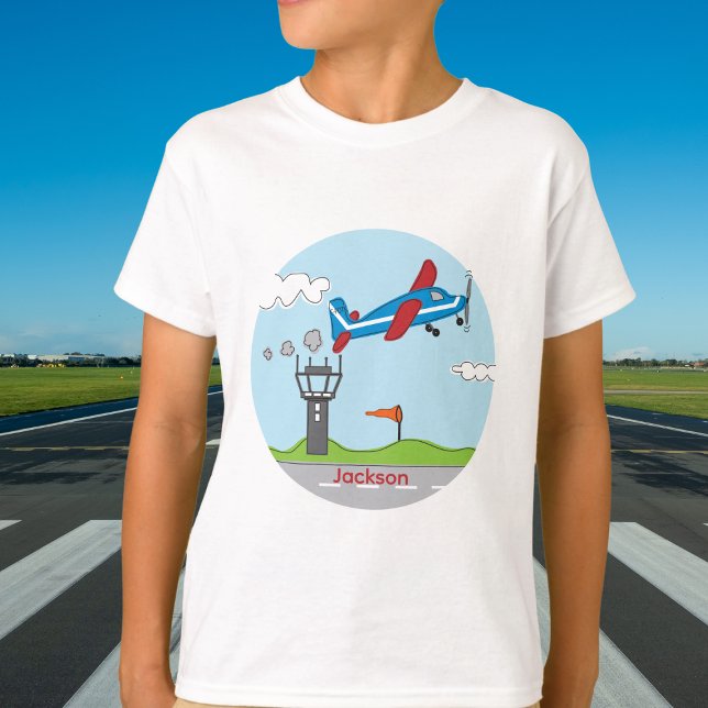 Camiseta Para Cima E Para Fora! Avião Cujo Pequeno Nome Do  (Criador carregado)
