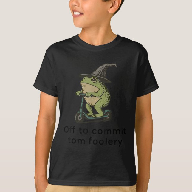 Camiseta Para Cometer O Sapo Da Fooleria Do Tom, Curioso Pa (Frente)