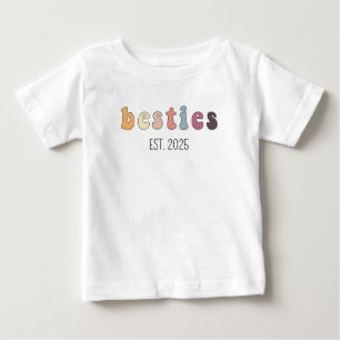 Camiseta para crianças Besties, Camisas de bebês a