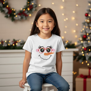 Camiseta para Crianças com Rosto de Menina Boneco 