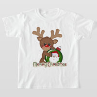 Camiseta para crianças do Natal Reindeer Holiday