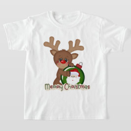 Camiseta para crianças do Natal Reindeer Holiday