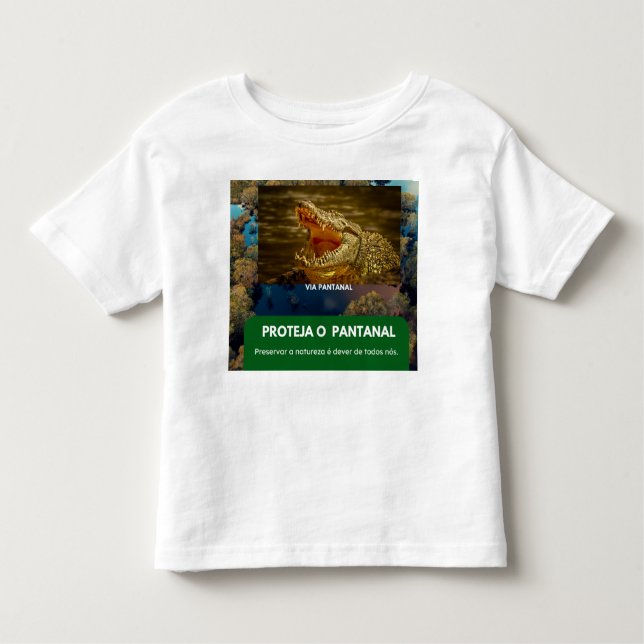 Camiseta para Crianças em Jersey Fina jacaré (Frente)