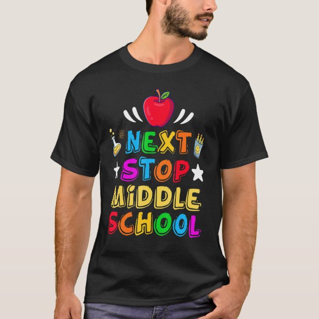 Camiseta Para Crianças Próxima Parar Graduação no Ensino Mé (Frente)
