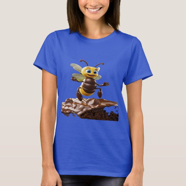 Camiseta Para criar uma cena 3D de uma abelha Pixar voando  (Frente)