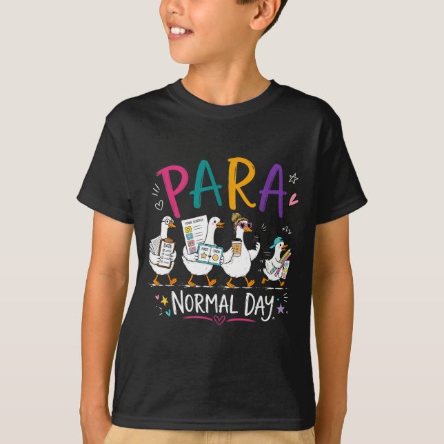 Camiseta Para dia normal ganso professor auxiliar (Frente)