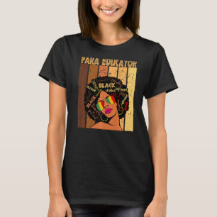 Camiseta Para Educador História Negra Afro-Americana