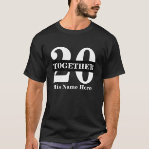Camiseta Para ele juntos desde o aniversário de casal