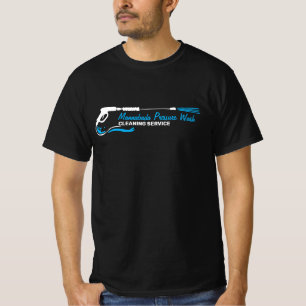 Camiseta Para Ele Lavagem à Pressão Lavagem de Limpeza Pret