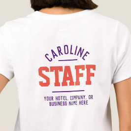 Camiseta para Equipe de Hospitalidade Impressa em