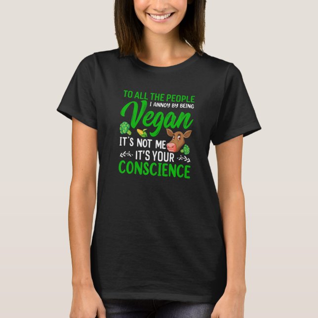 Camiseta Para ervilhas de vegetação vegetariana com base na (Frente)