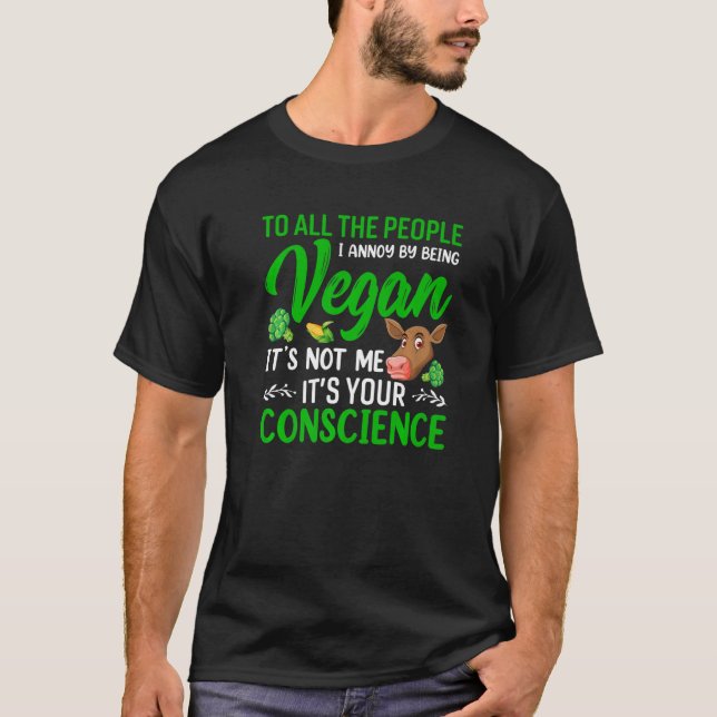 Camiseta Para ervilhas de vegetação vegetariana com base na (Frente)