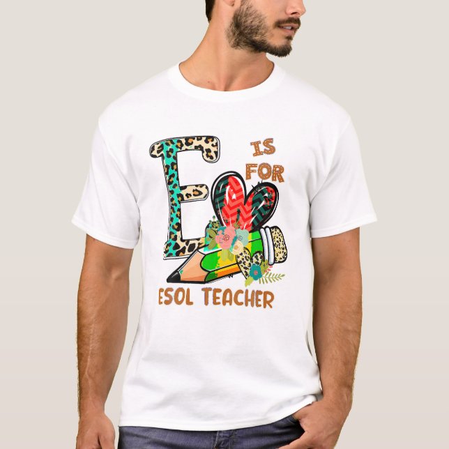 Camiseta Para Esol Teacher Leopard (Frente)