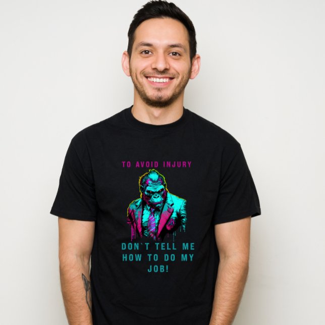 Camiseta Para evitar lesões não me diga como fazer meu trab (Criador carregado)