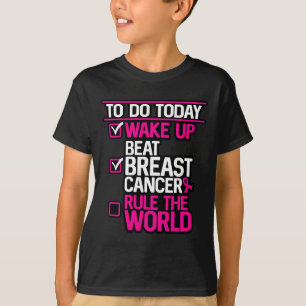 Camiseta Para Fazer Hoje O Cancer Da Mama O Mundo Rosa