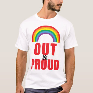 Camiseta Para fora e t-shirt orgulhoso