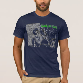 Camiseta Para fora T fumado do marinho