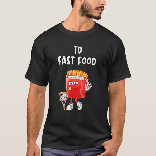 Camiseta Para Fritas de Comida Rápida de Comida Rápida (Frente)