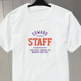Camiseta para funcionários da hospitalidade