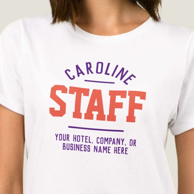 Camiseta para funcionários da hospitalidade (Criador carregado)
