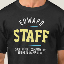 Camiseta para funcionários da hospitalidade
