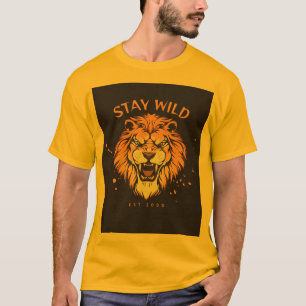 Camiseta para homens design de camiseta stay wild