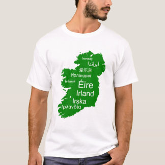 Camiseta para homens do mapa da Irlanda