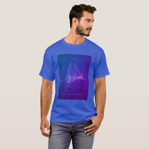 Camiseta para homens Gráfico de Aventura de Vela V