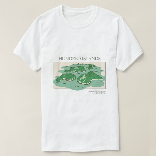 Camiseta para homens ilha (Frente do Design)