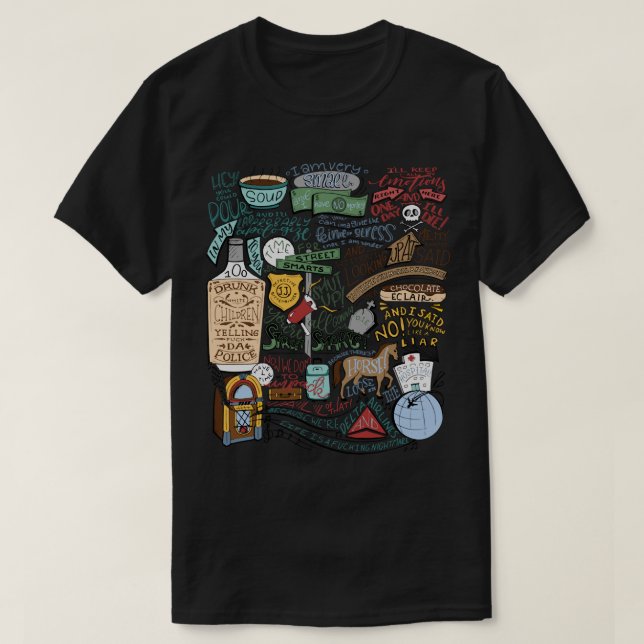 Camiseta Para Homens Mulheres (Coloridos) John Mulaney Cote (Frente do Design)