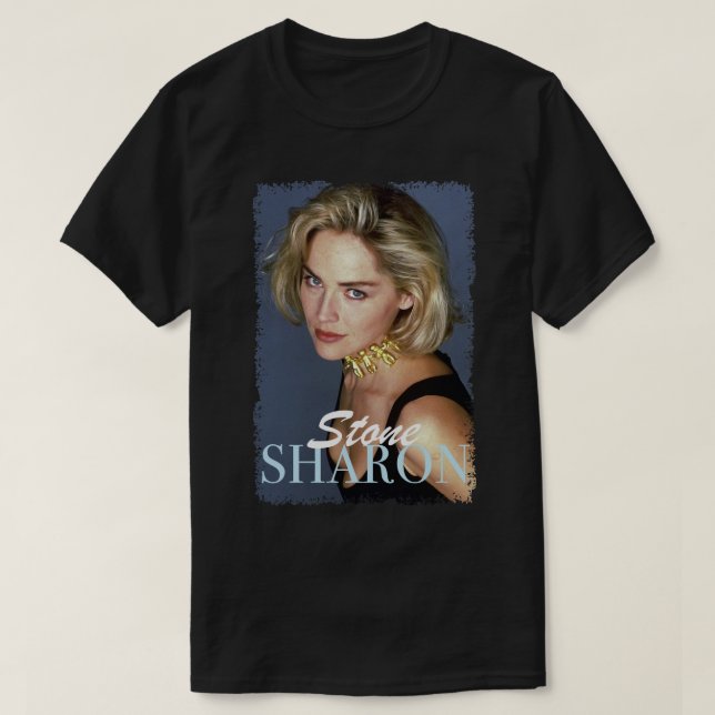 Camiseta Para Homens, Mulheres Sharon Ex-Famoso Modelo De P (Frente do Design)