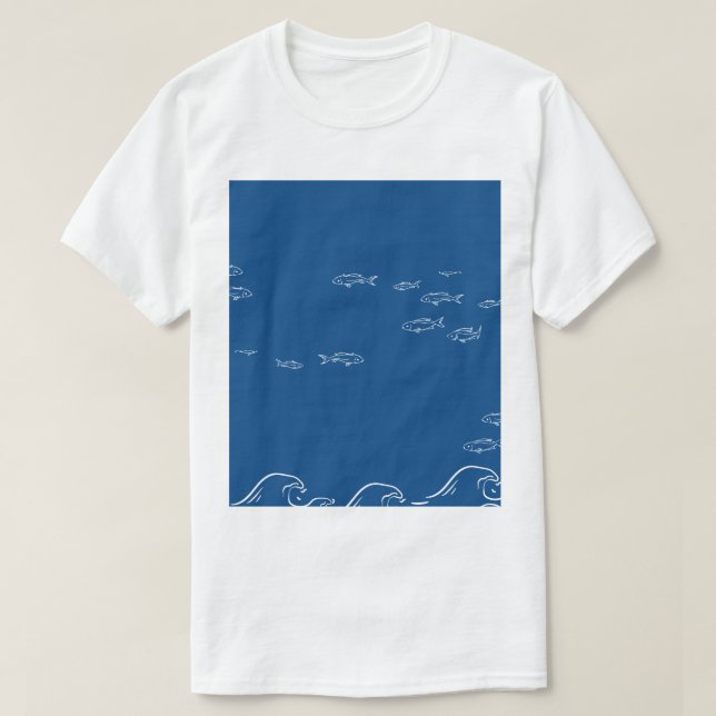 Camiseta para homens océan &fiche (Frente do Design)