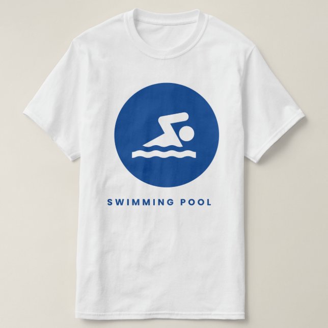 Camiseta para homens piscina  (Frente do Design)
