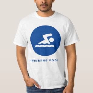 Camiseta para homens piscina