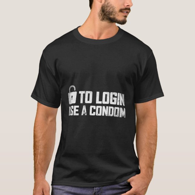 Camiseta Para Iniciar Sessão Utilizar Um Preservativo (Frente)