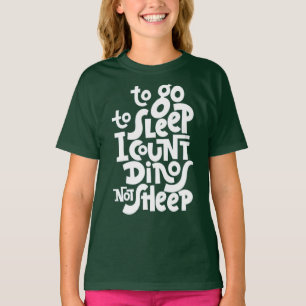 Camiseta para ir dormir Eu conto dinos não ovelhas
