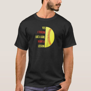 Camiseta Para Jogador De Softball Sim Eu Jogo Como Uma Garo