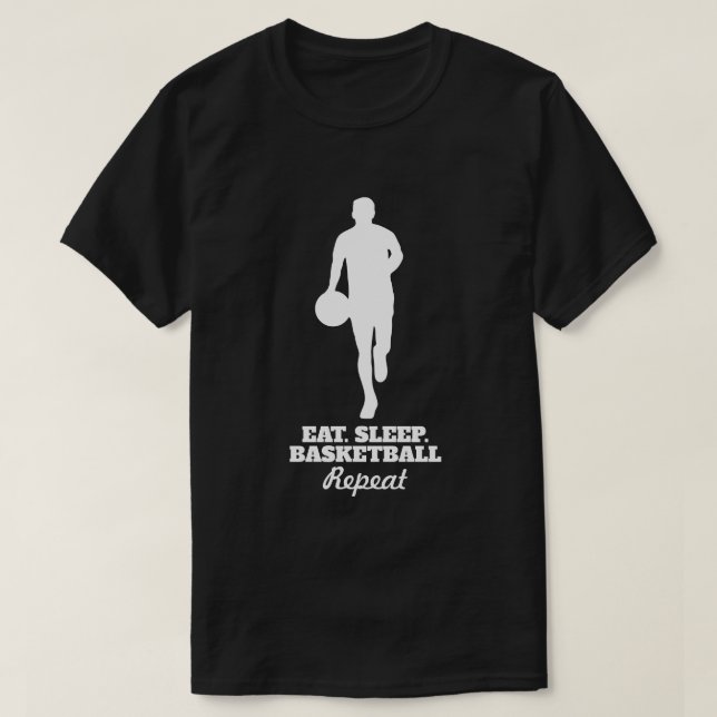 Camiseta para jogadores de basquete coma durma bas (Frente do Design)