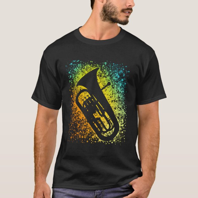 Camiseta Para Jogadores Euphonium Bandas Musiciosos de Graf (Frente)