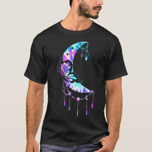 Camiseta para Mãe Crescent Moon Butterfly Mandala