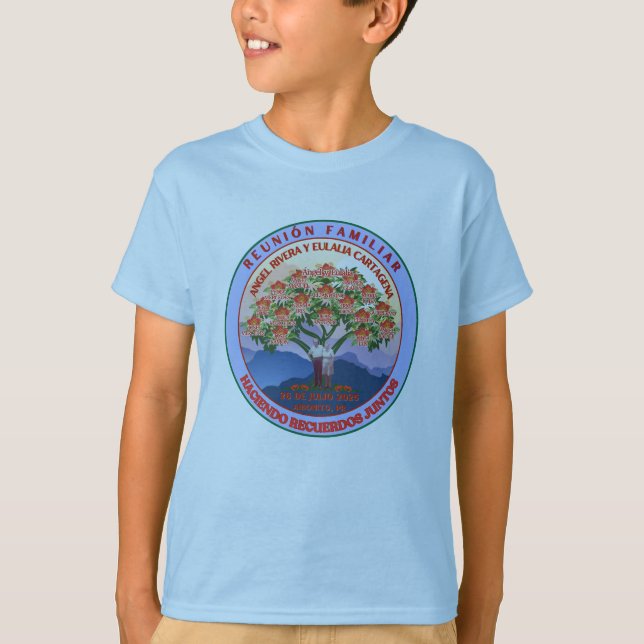 Camiseta para Meninos 2025 Reunión Familiar (Frente)