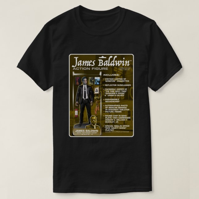 Camiseta Para Mens Mulheres James Baldwin Oferece Presentes (Frente do Design)
