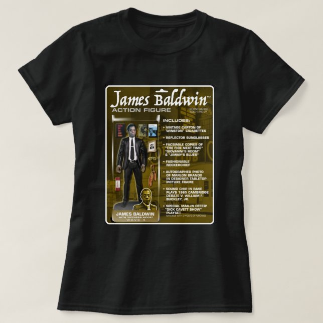 Camiseta Para Mens Mulheres James Baldwin Oferece Presentes (Frente do Design)