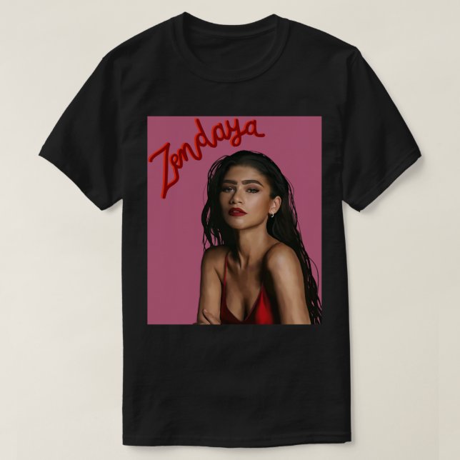 Camiseta Para Mens Womens Zendaya Gifts Movie Fan (Frente do Design)